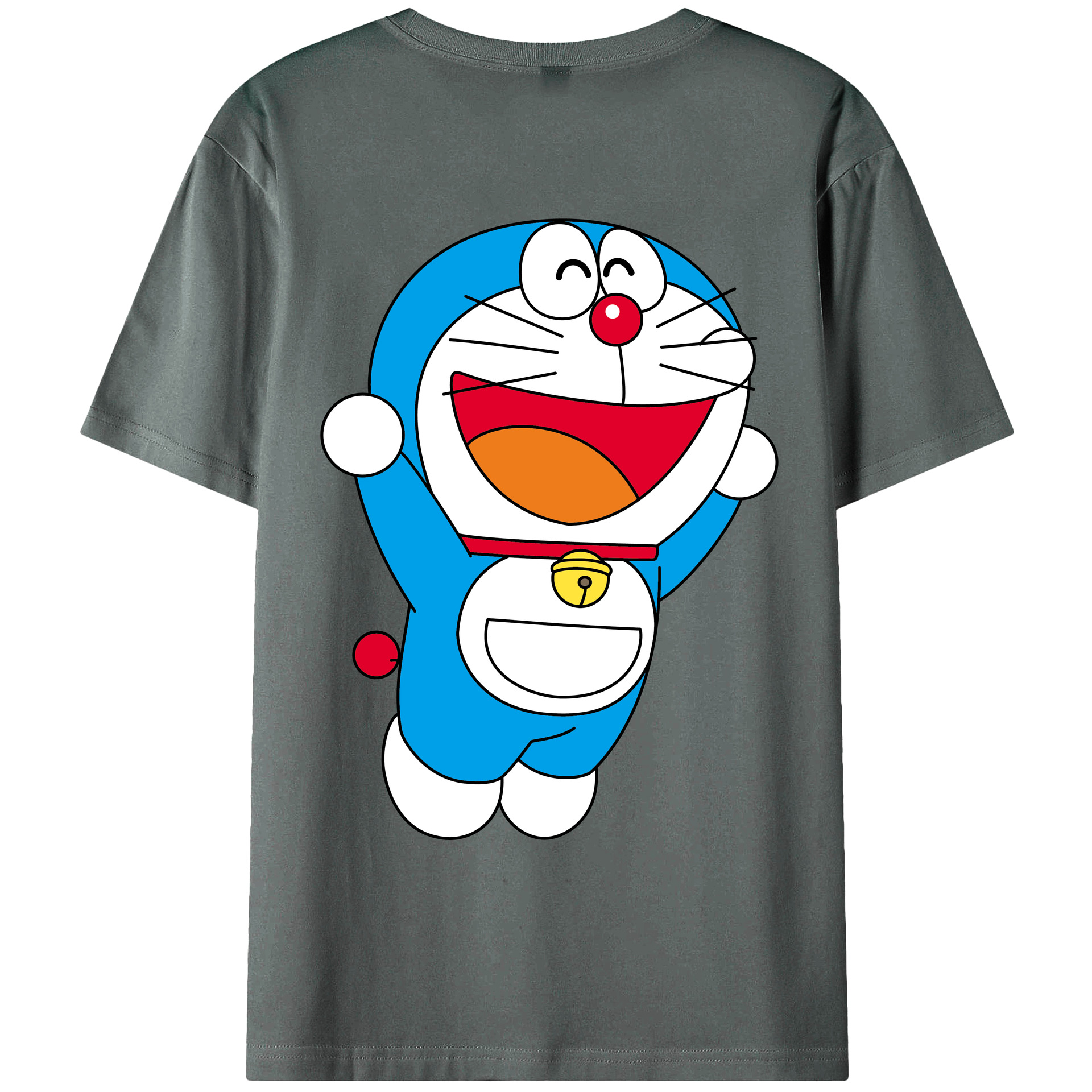 （画像用） ドラえもん Doraemon 綿100％ メンズ半袖Tシャツ（バックプリント） 通気性